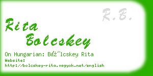 rita bolcskey business card